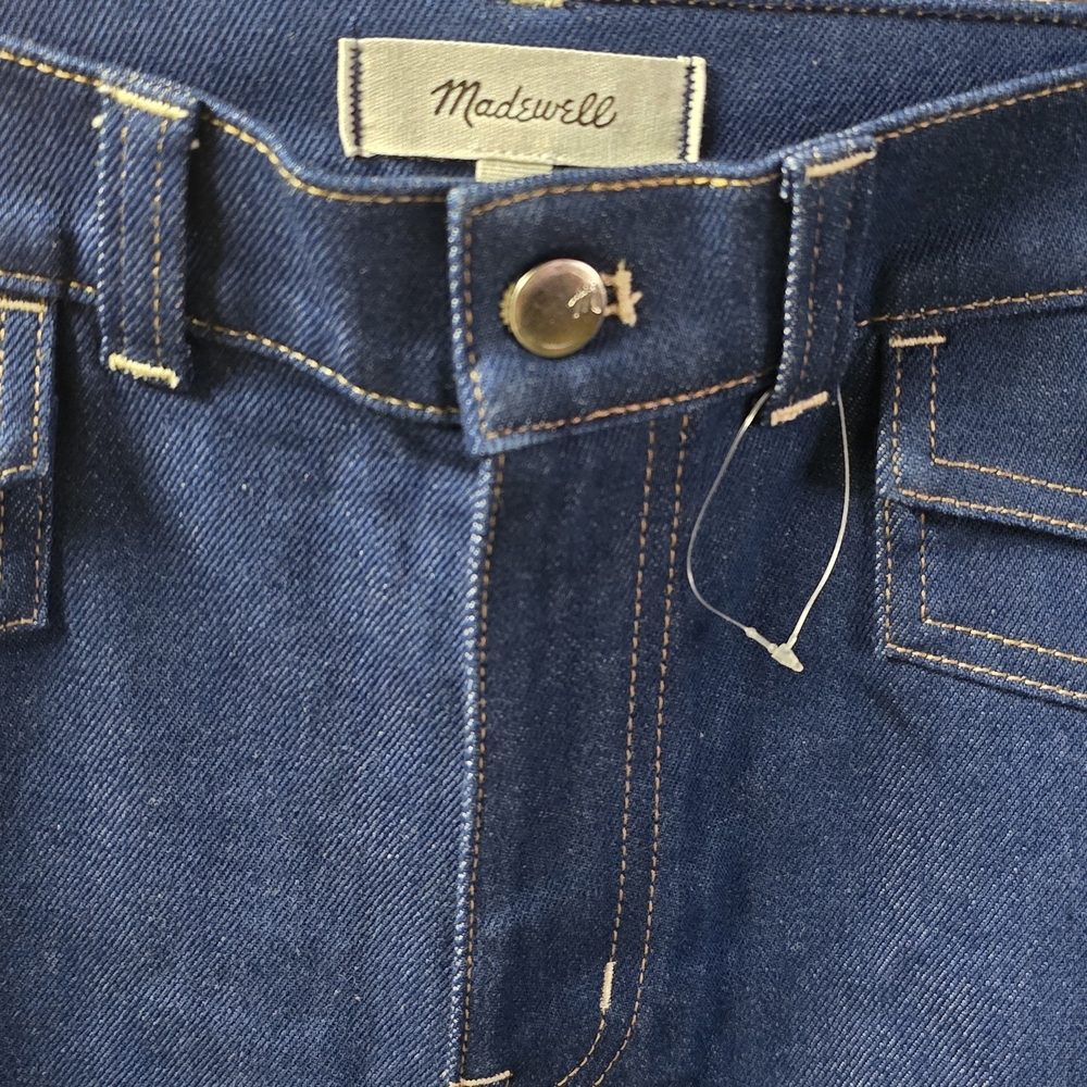 Madewell Women's Dark Blue Flare Jeans - Picture 2 of 5